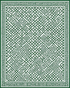 Green Abstract Geometric Maze Rug