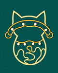 Golden Cat With Lights Accent Rug