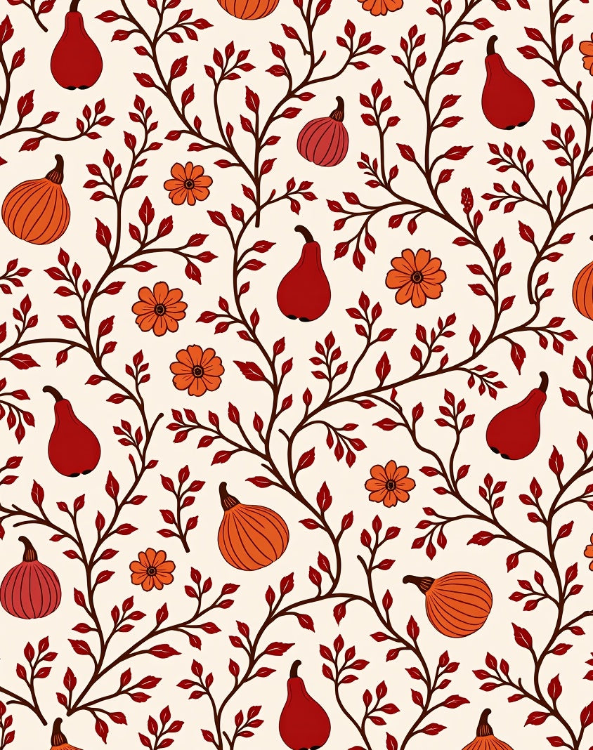 Gingko Pear Autumn Foliage Rug