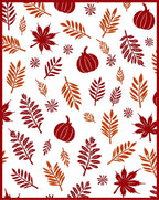 Autumn Leaves Pumpkins Falling Motif Rug