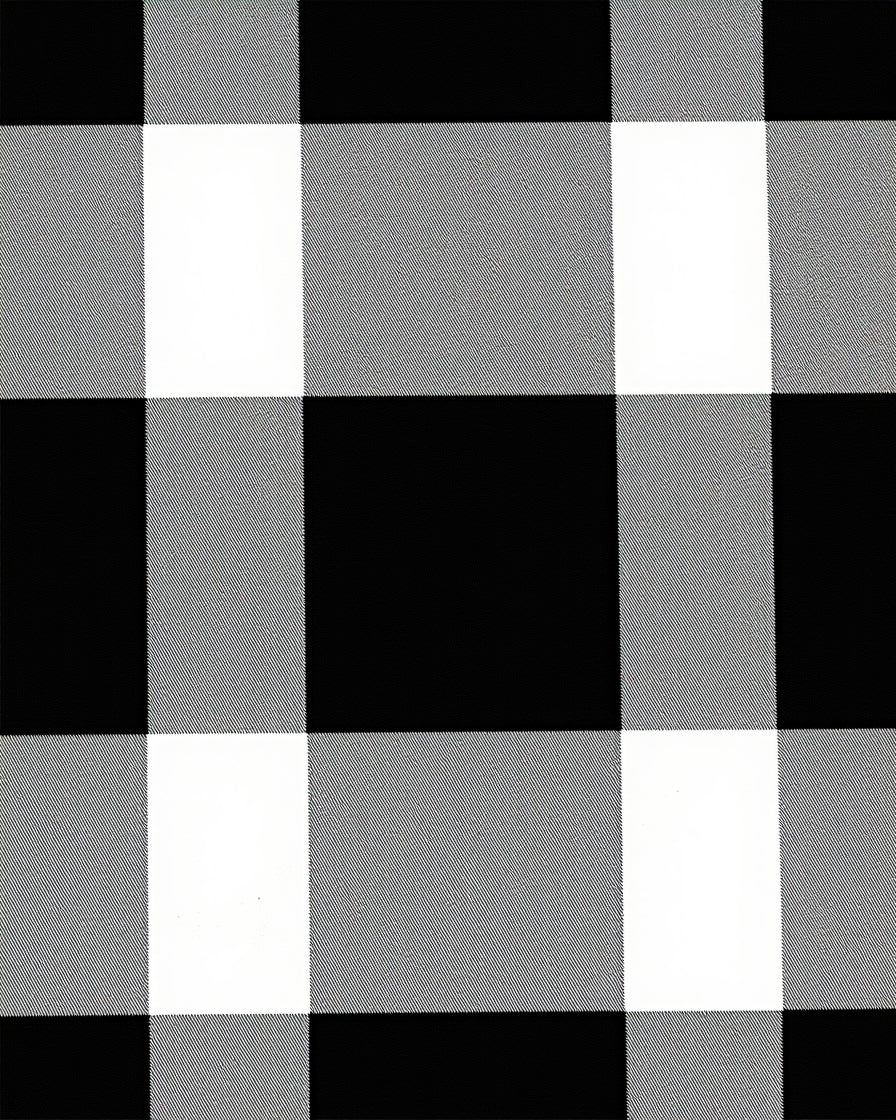 Classic Black White Buffalo Check Rug