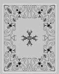 Black Snowflake Floral Medallion Rug