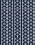 Navy White Geometric Lattice Rug
