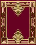 Elegant Gold Geometric Art Deco Frame Rug
