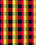 Bold Red Yellow Plaid Squares Rug