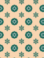 Emerald Floral Snowflake Medallion Rug