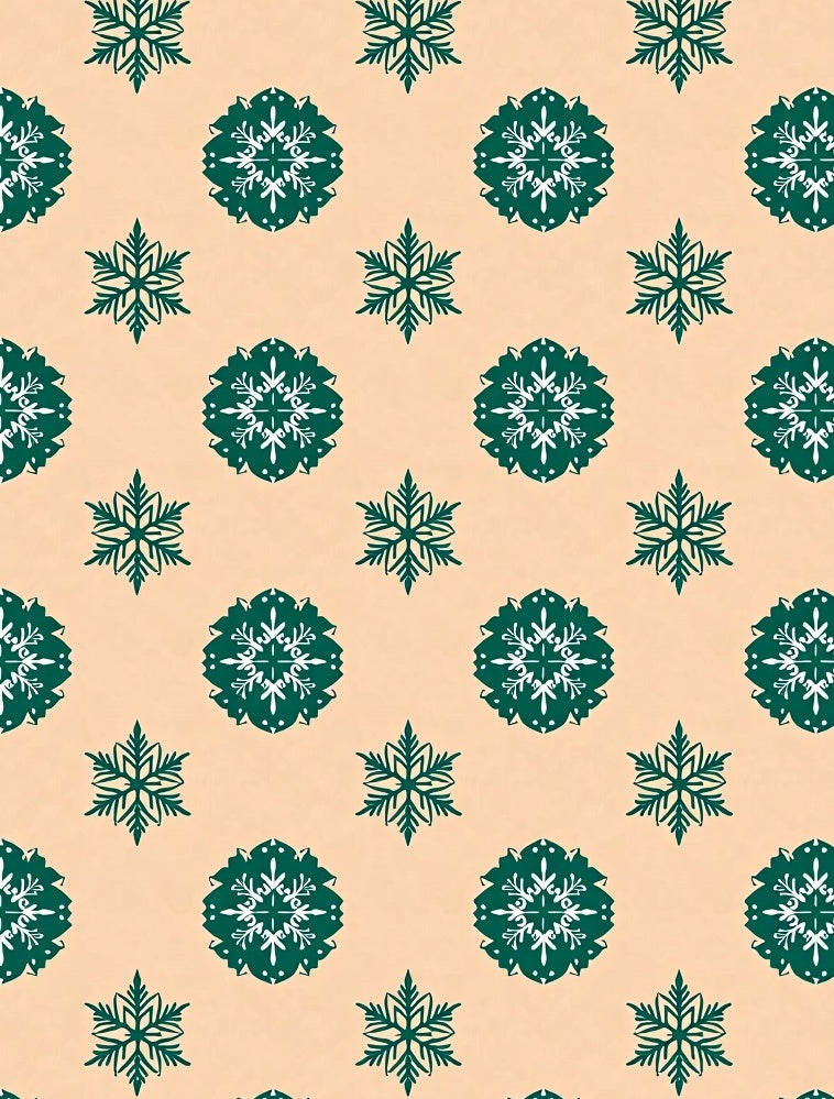 Emerald Floral Snowflake Medallion Rug