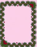 Biege Green Berry Garland Edging Rug