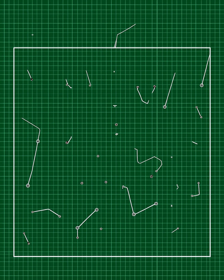 Abstract White Line Grid Green Rug