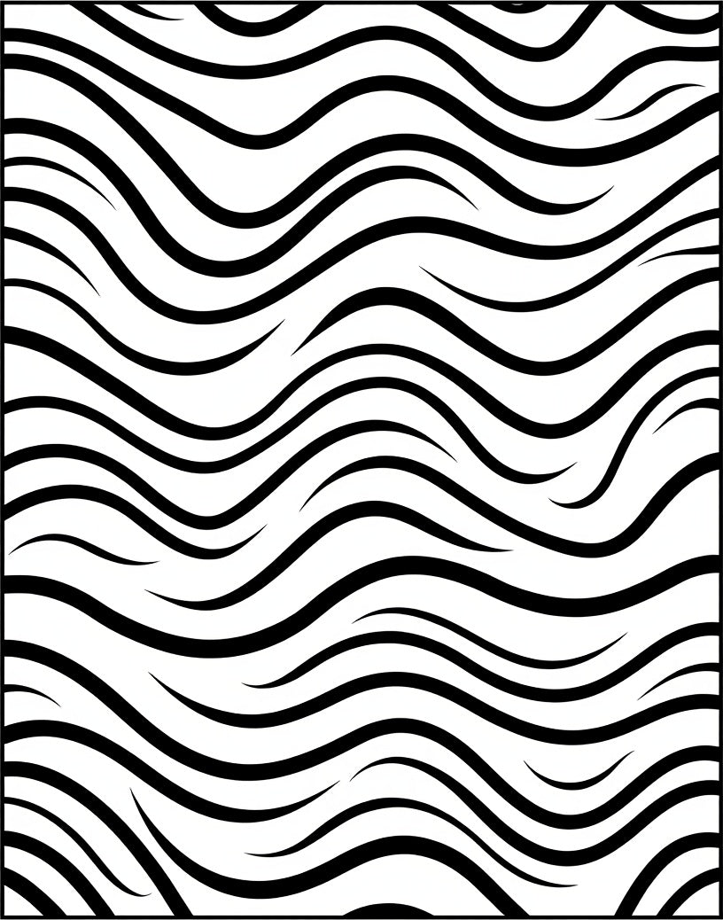 Black White Abstract Flowing Lines Rug