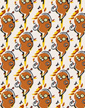 Whimsical Brown Character Abstract Repeating Rug