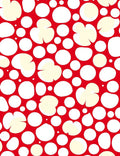 Red Cream Blob Circles Rug