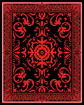 Bold Red Classic Floral Medallion Rug