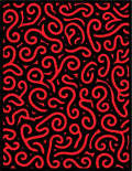 Crimson Red Swirl Abstract Rug