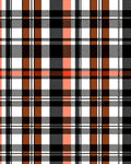 Classic Plaid Black Orange White Rug