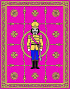 Vibrant Pink Royal Guard Medallion Rug