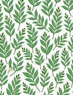 Verdant Green Foliage Branches Rug