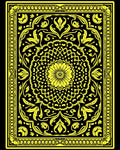 Golden Floral Medallion Symmetry Rug