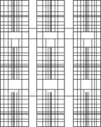 Minimalist Black White Geometric Grid Rug