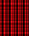 Bold Red Black Plaid Crossing Rug