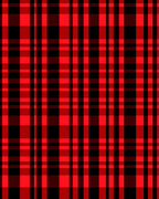 Bold Red Black Plaid Crossing Rug