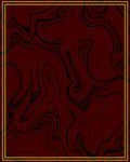 Dark Red Marbled Swirls Rug