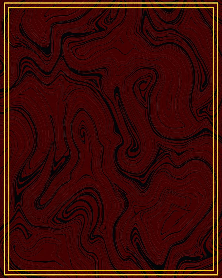Dark Red Marbled Swirls Rug