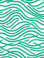 Emerald Green Wavy Stripes Rug