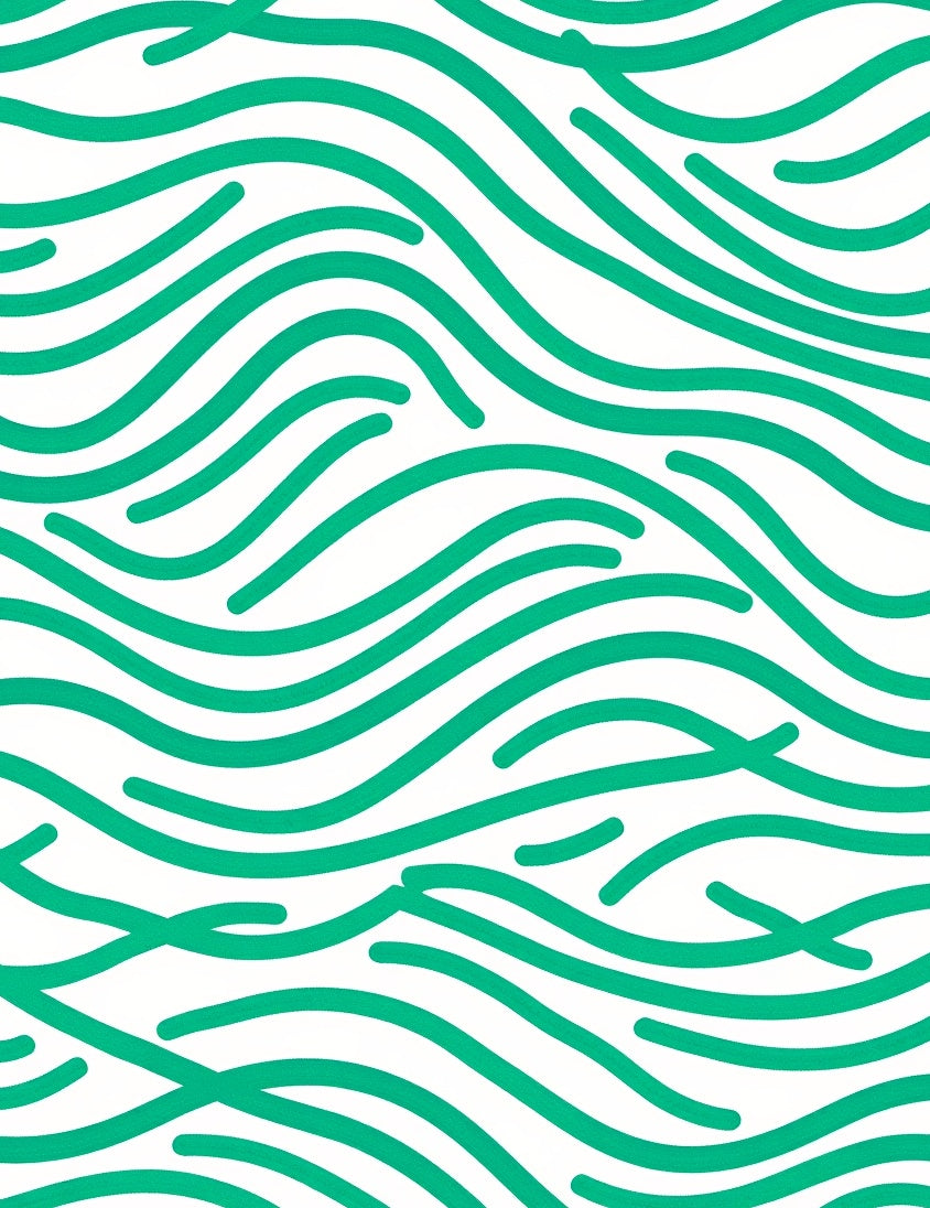 Emerald Green Wavy Stripes Rug
