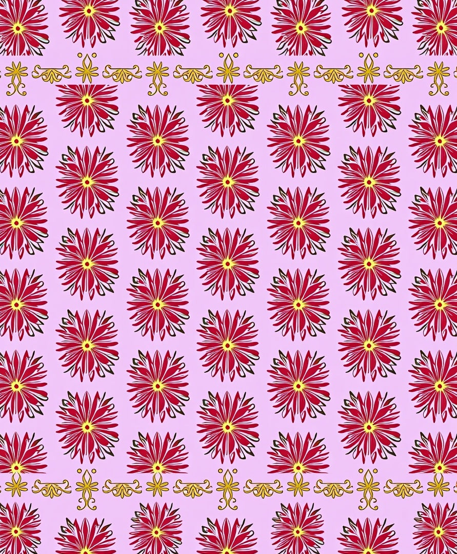 Crimson Dahlia Floral Overlay Rug