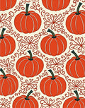 Classic Orange Pumpkin Swirl Rug