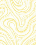 Pale Yellow Swirling Marble Ribbon Rug