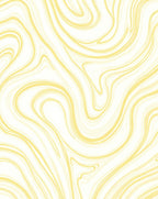 Pale Yellow Swirling Marble Ribbon Rug