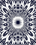 Dark Blue Sunburst Starburst Explosion Rug