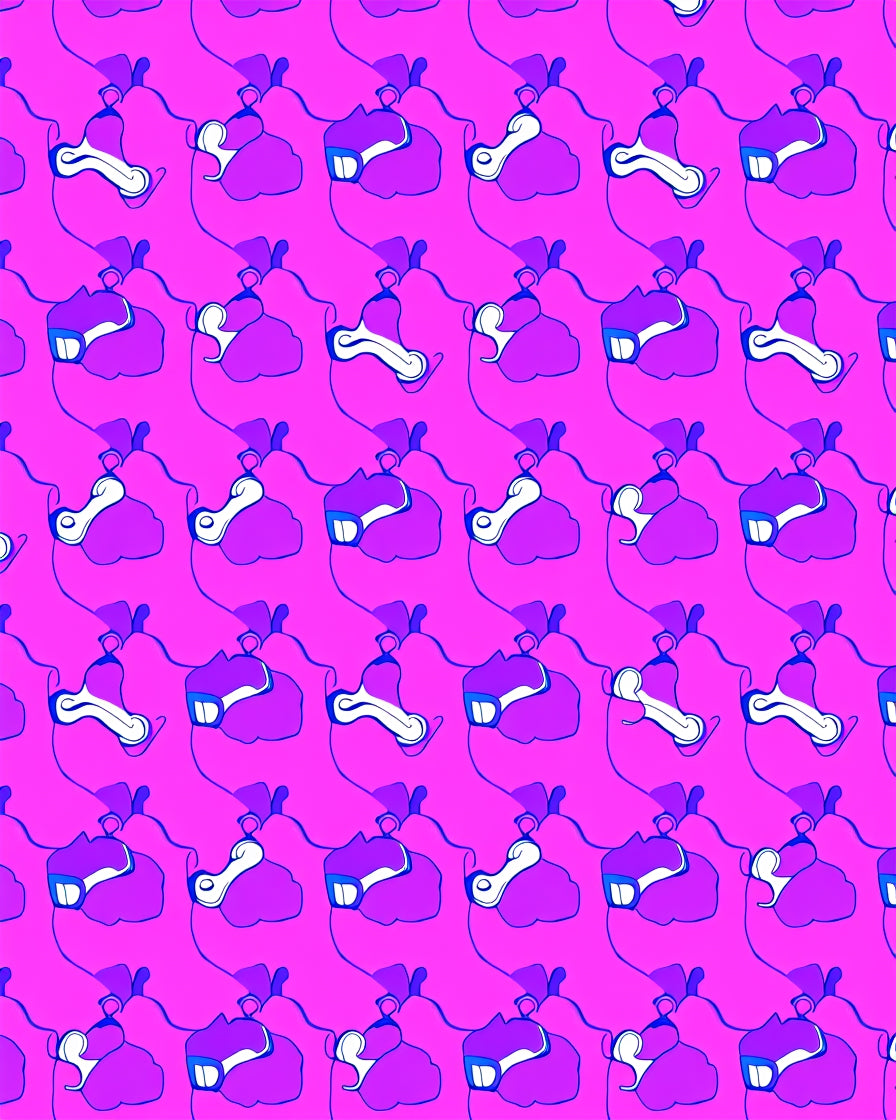 Vibrant Pink Purple Organic Flow Rug