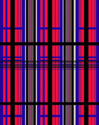 Red Blue Black Plaid Grid Rug