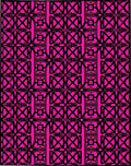 Bright Pink Geometric Interlace Rug