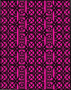 Bright Pink Geometric Interlace Rug