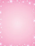 Pink Shimmering Star Border Rug