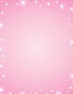 Pink Shimmering Star Border Rug