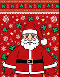 Merry Santa Claus Snowflake Star Rug
