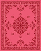 Crimson Paisley Medallion Rich Floral Rug