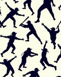 Baseball Silhouette Game Action Rug
