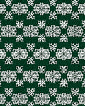 Emerald White Floral Snowflake Medallion Rug