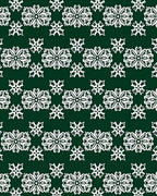 Emerald White Floral Snowflake Medallion Rug