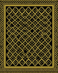 Golden Yellow Interlocking Geometric Frame Rug
