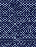 Navy Light Blue Intricate Lattice Rug