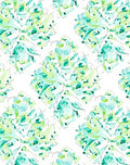 Aqua Green Abstract Floral Bloom Rug