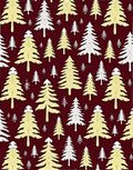 Golden Winter Woodland Tree Scene Rug