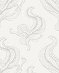 Abstract White Grey Swirls Rug